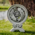 Koi-Fisch Skulptur Steinfigur H.52 cm 39 x 20 cm Grau 18 kg Beton frostsicher