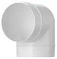 Steinberg14 Rohrbogen 90 Grad 100mm - Weiß PVC Rohrverbinder - Kunststoff Lüftungsrohr Bogen für Runde Lüftungssysteme - Kanalverbinder Bogenverbinder Verbinder