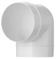 Rohrbogen 90 Grad 100mm  Weiß PVC Rohrverbinder  Kunststoff Lüftungsrohr Boge...