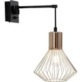 Brilliant Wandleuchte Dalma schwarz kupfer E27 max. 60W schwenkbar mit Schalter
