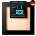 Maybelline New York Puder, Mattierend, porenverfeinernd und langanhaltend, Fit
