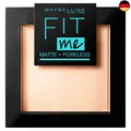 Maybelline New York Puder, Mattierend, porenverfeinernd und langanhaltend, Fit
