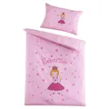 Baby-Renforce-Bettwäsche 2-teilig Bettwäschegarnitur Baumwolle Pink 100 x 135 cm