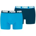 PUMA Boxershorts PUMA MEN EVERYDAY BASIC BOXERS 2P (Packung, 2er Pack) mit Puma Webbund blau M