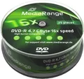 DVD-R MediaRange 4.7GB 25pcs Spindel 16x