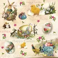 20 Servietten Tiere zu Ostern Vintage | Osterdeko | Tischdeko 33x33cm