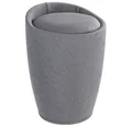 WENKO Wäschekorb CANDY Hocker mit Waschfach, praktischer 2 in 1 Badesitz - 20 l, WENKO