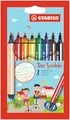 STABILO - Gefederter Dreikant-Filzstift - Trio Scribbi - 8er Pack