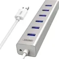 UNITEK USB 3.0 ACTIVE HUB 7 PORT POWER SUPPLY 5 Gbs - Silber