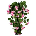 Seidenblumen Roß Geranienhänger 70cm rosa ZF, Kunstpflanzen künstliche Geranie Kunstblumen Hängegeranie, Balkon Home Decoration Deko, Balkonkasten hängende Pflanze Fake Geranien wie echt
