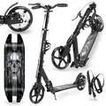 Jugendlicher Zweirad-Scooter für Erwachsene - mit Stoßdämpfer - HyperMotion Skyline - Schwarz, Alu - 100kg
