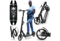 HyperMotion Scooter Faltbarer Aluminium-Scooter mit Federung & Tragegurt – Skyline
