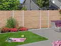 Woodtex Sichtschutzelement Sichtschutzzaun Rhombus Lärche