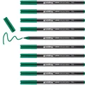 1300 Fasermaler medium  grün  10 Stifte  Rundspitze 2 mm  Filzstift zum Zeich...