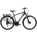 Kross Trekkingrad KROSS Trekkingrad Herren 28" Explorer 45.0 blau 24 Gänge, 24 Gang Shimano DEORE M592 Schaltwerk, Kettenschaltung blau 58 cm