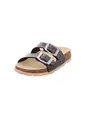 Fussbettpantoffel Hausschuhe 0800111 Pantoffeln Schwarz Silber 010029 EU Mädchen