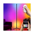 tectake LED-Stehlampe, 16 Millionen Farben, über 200 Lichteffekte, Inklusive Fernbedienung, 4-fach höhenverstellbar, Innovativer Musik-Aktivierungsmodus