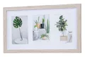 levandeo Bilderrahmen Collage 3 Fotos 10x15cm Eiche Gekälkt Natur MDF Holz Passepartout Glasscheibe Fotorahmen Fotogalerie