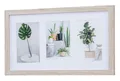 Levandeo® Bilderrahmen Collage, Bilderrahmen Collage 3 Fotos 10x15cm Eiche gekälkt MDF Passepartout
