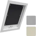 Dachfensterrollo, Woltu, 1x Thermorollo Dachfenster ohne Bohren, mit Saugnapf schwarz 96 cm x 115 cm