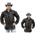 Westernjacke regenfest ungeölt Country - Running Bear schwarz outdoor Jacke XL - 54/56 - Schwarz - XL