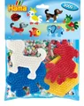 Hama 4416 - Elefant, Papagei, Hund, Sechseck, Stiftplatten und Bügelperlen midi,