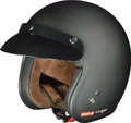 RC-583 Jethelm Motorradhelm Chopper Jet Motorrad Roller Bobber Helm rueger Schwarz Matt XS (53-54)