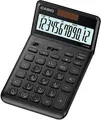 Casio JW-200SC-BK Tischrechner Schwarz solarbetrieben, batteriebetrieben (B x H x T) 109 x 11 x 184m