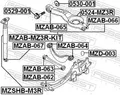 Für FEBEST MZAB-067 REAR SHOCK ABSORBER SILENT BLOCK MAZDA 3 BK