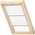VELUX Original Dachfenster Duo Verdunkelungsrollo für FK06, Weiß, mit grauer Führungsschiene