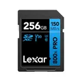 Lexar High-Performance 800x PRO SD Karte 256GB, Speicherkarte SDXC UHS-I, bis zu 150 MB/s Lesen, 45 MB/s Schreiben, V30/U3/C10 SD für Point-and-Shoot-Kameras/DSLR-Kameras der Mittelklasse/HD-Camcorder