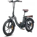 E-Bike 20 Zoll Faltbares Elektrofahrrad Klappfahrrad 20*3.0 Fat Tire klappbar Mountainbike Schwarz - Schwarz