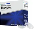 Bausch + Lomb PureVision Monatslinsen, sphärische Kontaktlinsen, weich, 6 Stück BC 8.6 mm / DIA 14 / 0.5 Dioptrien