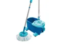 Leifheit Wischmopp Set CLEAN TWIST Disc Mop Ergo Mobile, (5-St), Drill-Stiel-Mechanik, 360° Kardan-Gelenk
