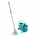 Leifheit Set Clean Twist Disc Mop Ergo Mobile Bodenwischer + Wagen Türkis 52102