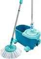 Leifheit Set CLEAN Twist Disc Mop Ergo 2.0 Mit Rollwagen, Bodenwischer Mit Mikro
