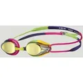 Gespiegelte Schwimmbrille Kinder 6-12 Jahre Tracks Junior Mirror - Violet-fuchsia-green - Einheitsgröße