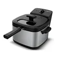 Taurus Fry Solution Kompakte Fritteuse, 1,5 l, 2000 W, Temperaturregler von 150 bis 190 °C, geeignet zum Frittieren mit Deckel