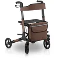 Juskys Rollator, Braun, Metall, 63x80x68 cm, Freizeit, Wellness