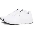 Tommy Hilfiger MODERN COMFORT RUN KNIT Sneaker, Freizeitschuh, Halbschuh, Schnürer mit weich gepolstertem Schaftrand weiß 46 EU