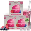 waterdrop® Microlyte Set BERRY - Elektrolyte ohne Zucker - 36 Waterdrop Drop Würfel - Elektrolyte & Vitamine - Getränk zur besseren Wasseraufnahme im Alltag & Sport - zuckerfrei, kalorienfrei & vegan