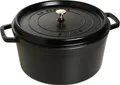 STAUB Gusseisen Bräter/Cocotte, Rund 34 cm, 12,6 L, schwarz