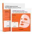 COSRX 5 PDRN Hyalruronic Acid Vital Hydrating Hydrogel Mask 3 Stück für das Gesicht mit 5% PDRN und 8-facher Hyaluronsäure, koreanische Gesichtsmaske für gläserne Haut, Korean Skincare