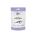 Humble Floss Picks, mit Aktivkohle 50 Stück schwarze Zahnseide mit Halter Sticks