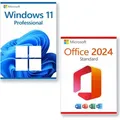 Microsoft Office 2024 Standard + Microsoft Windows 11 Professional Lizenz für 3 PC