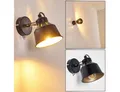 hofstein Wandleuchte »Rimini« verstellbare Wandlampe aus Metall in Schwarz/Gold, ohne Leuchtmittel, 1xE14, Wandspot im Retro/Vintage Design
