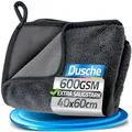 LOCO BIRD saugstarkes Trockentuch Dusche 600GSM - 40x60 cm Fast Dry Microfaser Putztuch für Badezimmer - Microfasertuch in grau - Auto Trockentücher XXL - Mikrofasertücher groß - Simply Shiny Bath