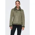 ONLY Lederimitatjacke ONLNEWDIANA AVIATOR JACKET CC OTW grün S (36)