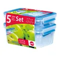 Emsa Frischhaltedose Clip & Close 5er Set 0.25L+ 0.55L+ 1L+ 1.2L+ 2.3L, Kunststoff, (5-tlg)