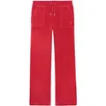 Juicy Couture Sweathose DEL RAY PANT _ Damen Trainingshose Damen, Sweathose, Velour, Jogginghose mit Glitzer, Sale rot S